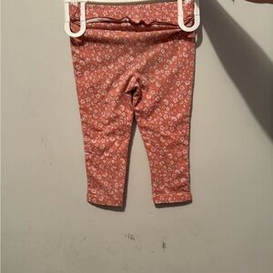 Cozy Casual Coral Floral Kids Leggings